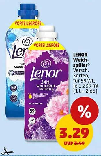 LENOR Weichspüler 59 WL - verschiedene Sorten