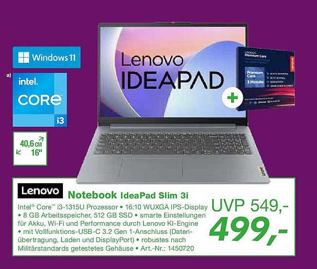 Lenovo Notebook IdeaPad Slim 3i