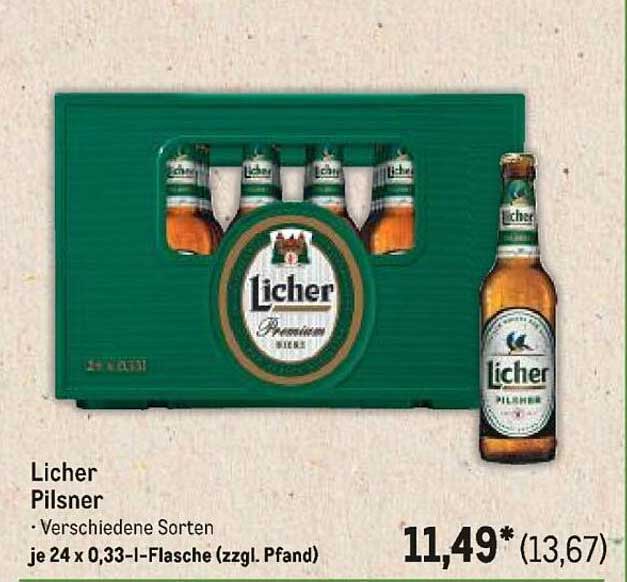 Licher Pilsner – Verschiedene Sorten (24 x 0,33 l-Flasche zzgl. Pfand)