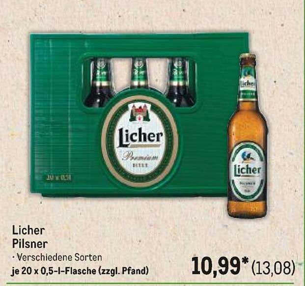 Licher Pilsner - Verschiedene Sorten je 20 x 0,5-l-Flasche (zzgl. Pfand)