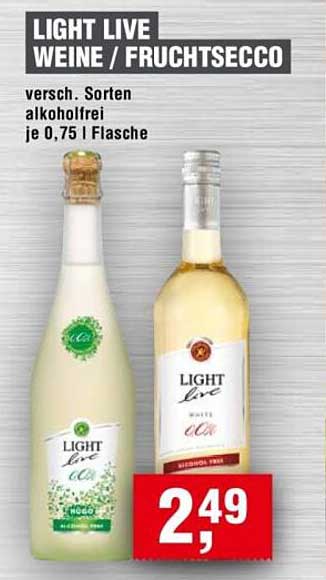 LIGHT LIVE WEINE / FRUCHTSECCO 0,75 l