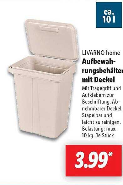 LIVARNO home Aufbewahrungsbehälter mit Deckel