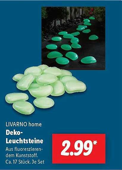 LIVARNO home Deko-Leuchtsteine - 17 Stück