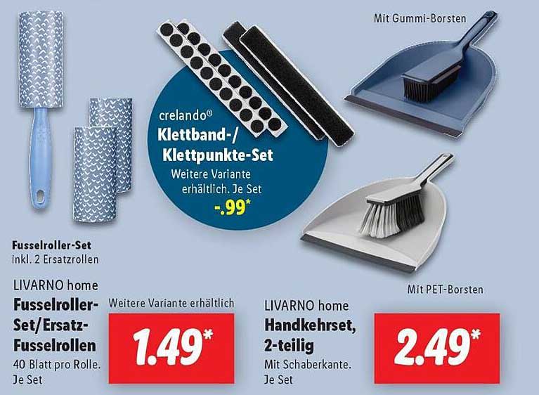 LIVARNO home Fusselroller-Set inkl. 2 Ersatzrollen