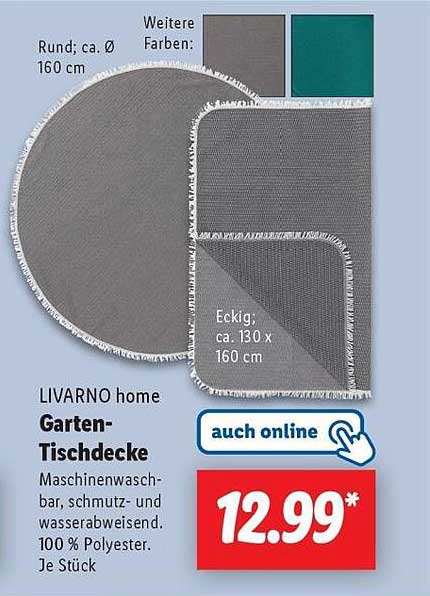 LIVARNO home Garten-Tischdecke