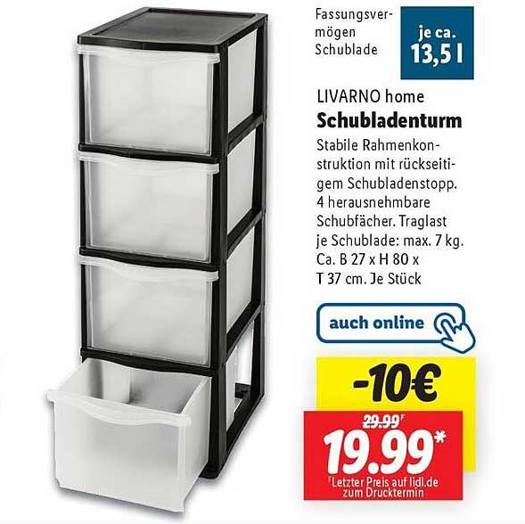 LIVARNO home Schubladenturm