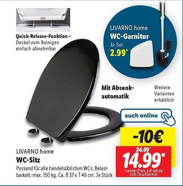 LIVARNO home WC-Sitz mit Absenkautomatik