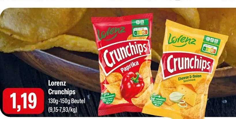 Lorenz Crunchips 130g-150g Beutel