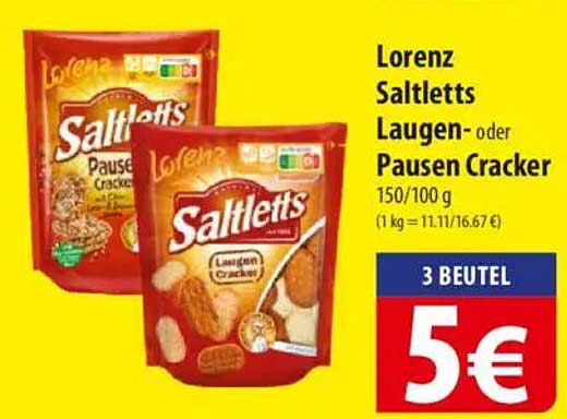 Lorenz Saltletts Laugen- oder Pausen Cracker 150 g