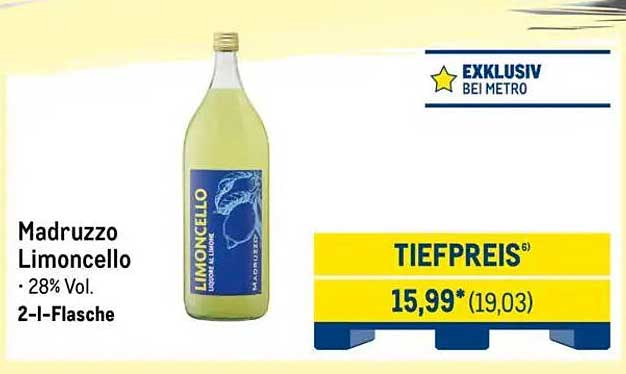 Madruzzo Limoncello 2-l-Flasche - Exklusiv bei METRO