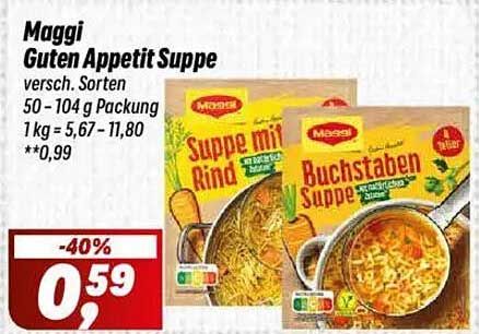 Maggi Guten Appetit Suppe - Verschiedene Sorten