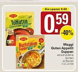 Maggi Guten Appetit Suppen - verschiedene Sorten