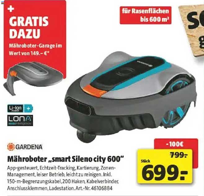 Mähroboter „smart Sileno city 600“