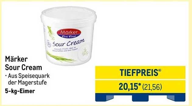 Märker Sour Cream 5-kg-Eimer