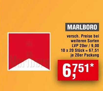 Marlboro Zigaretten 20er Packung