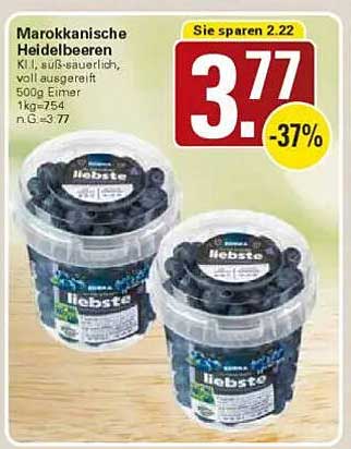 Marokkanische Heidelbeeren 500g Eimer