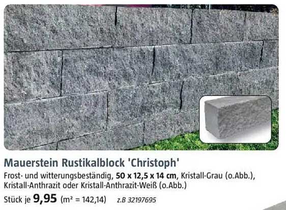 Mauerstein Rustikalblock 'Christoph'