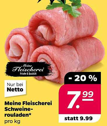 Meine Fleischerei Schweinerouladen* pro kg