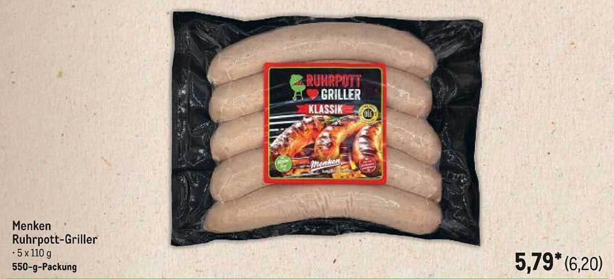 Menken Ruhrpott-Griller - 5 x 110 g - 550-g-Packung