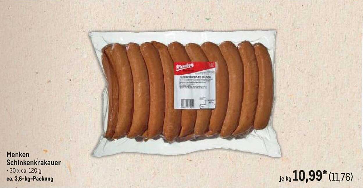 Menken Schinkenkrakauer - 30 x ca. 120 g
