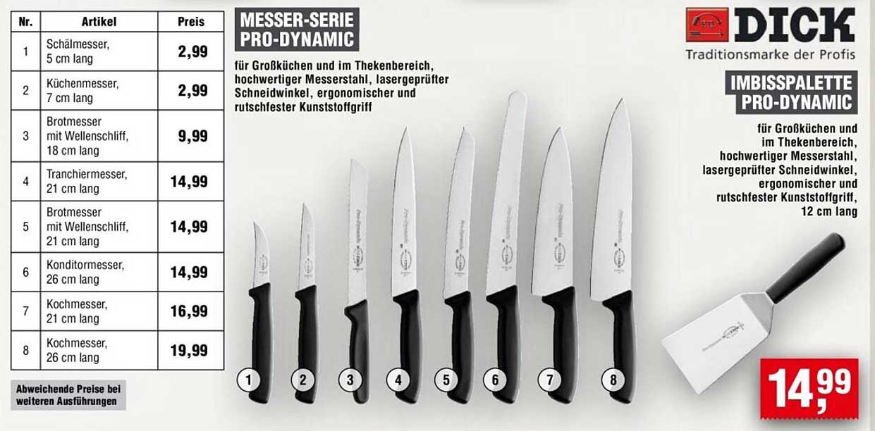 Messer-Serie Pro-Dynamic