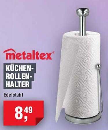 METALTEX Küchenrollenhalter aus Edelstahl