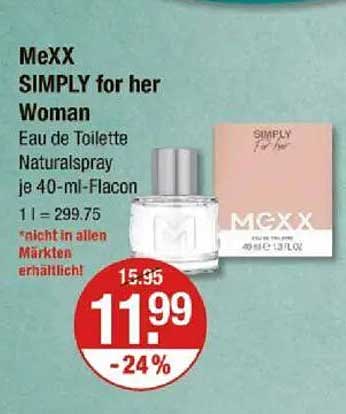 MeXx Simply for her Woman Eau de Toilette Naturalspray 40 ml