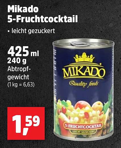 Mikado 5-Fruchtcocktail - leicht zuckerhaltig