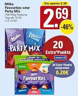 Milka Favourites oder Party Mix