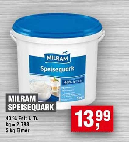 MILRAM Speisequark 5 kg Eimer
