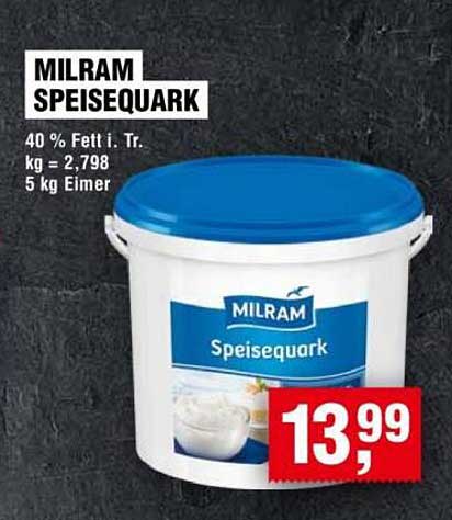MILRAM Speisequark 5 kg Eimer