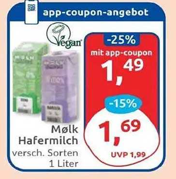 Mølk Hafermilch – verschiedene Sorten 1 Liter