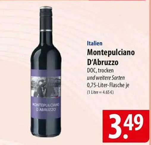 Montepulciano D’Abruzzo - DOC, trocken
