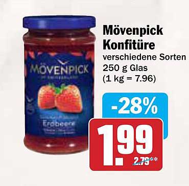 Mövenpick Konfitüre verschiedene Sorten 250 g Glas