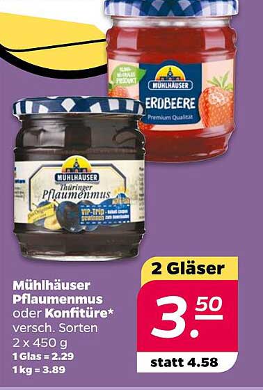 Mühlhäuser Pflaumenmus oder Konfitüre – verschiedene Sorten