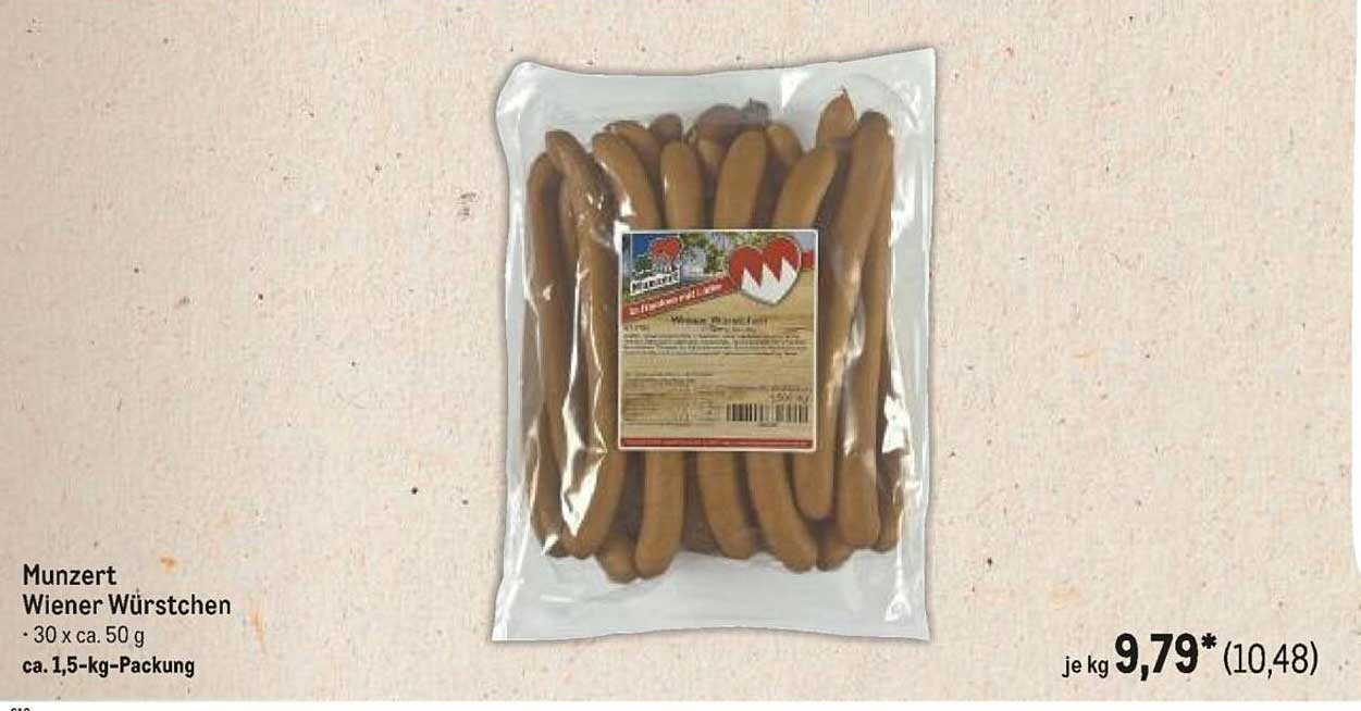 Munzert Wiener Würstchen - 1,5 kg Packung