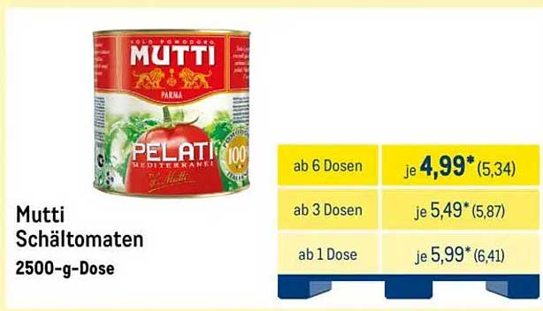 Mutti Schältomaten 2500-g-Dose