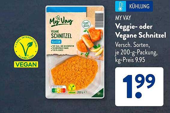 My VAY Veggie- oder Vegane Schnitzel 200 g