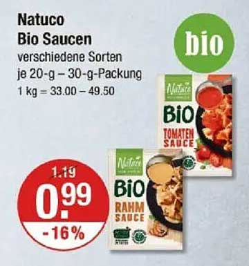 Naturo Bio Saucen verschiedene Sorten je 20-g - 30-g-Packung