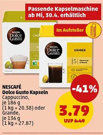 NESCAFÉ Dolce Gusto Kapseln - Cappuccino und Grande