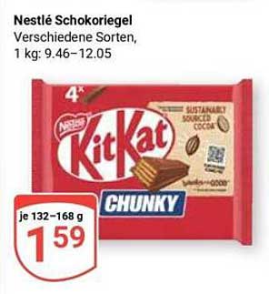 Nestlé Schokoriegel - Chunky 4er Pack (132–168 g)