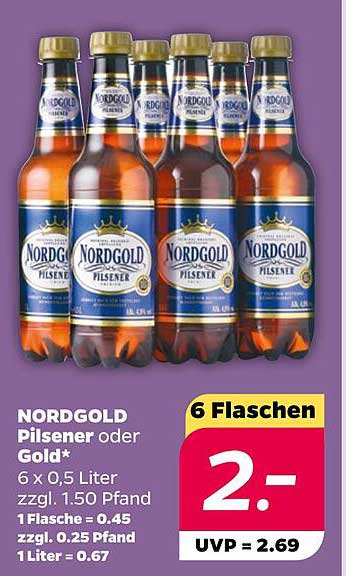 NORDGOLD Pilsener oder Gold – 6 Flaschen zum Aktionspreis