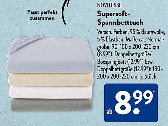 NOVITESSE Supersoft-Spannbettuch