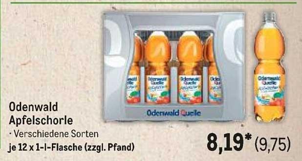 Odenwald Apfelschorle – verschiedene Sorten, je 12 x 1-L-Flasche (zzgl. Pfand)