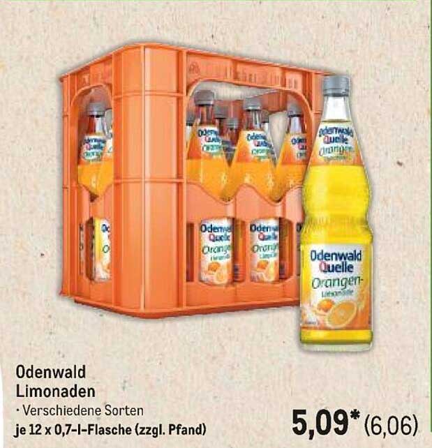 Odenwald Limonaden - Verschiedene Sorten