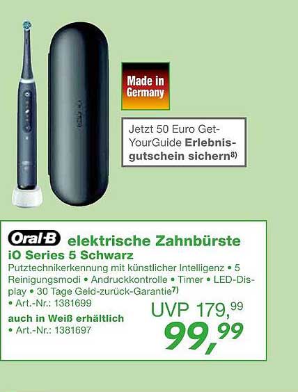 Oral-B elektrische Zahnbürste iO Series 5 Schwarz