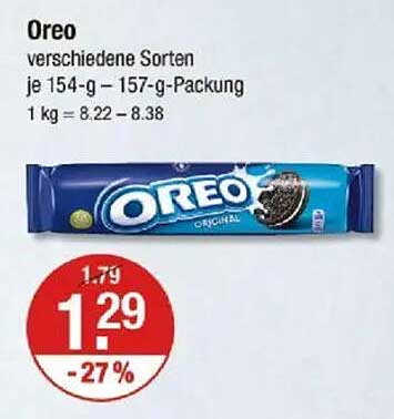 Oreo - verschiedene Sorten je 154-g - 157-g-Packung