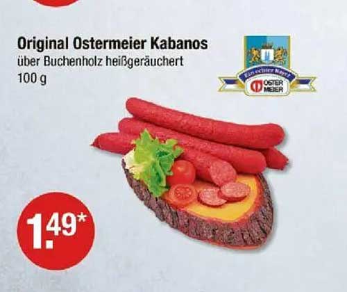 Original Ostermeyer Kabanos über Buchenholz heißgeräuchert 100 g