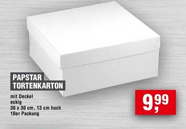 PAPSTAR Tortenkarte mit Deckel 30 x 30 cm