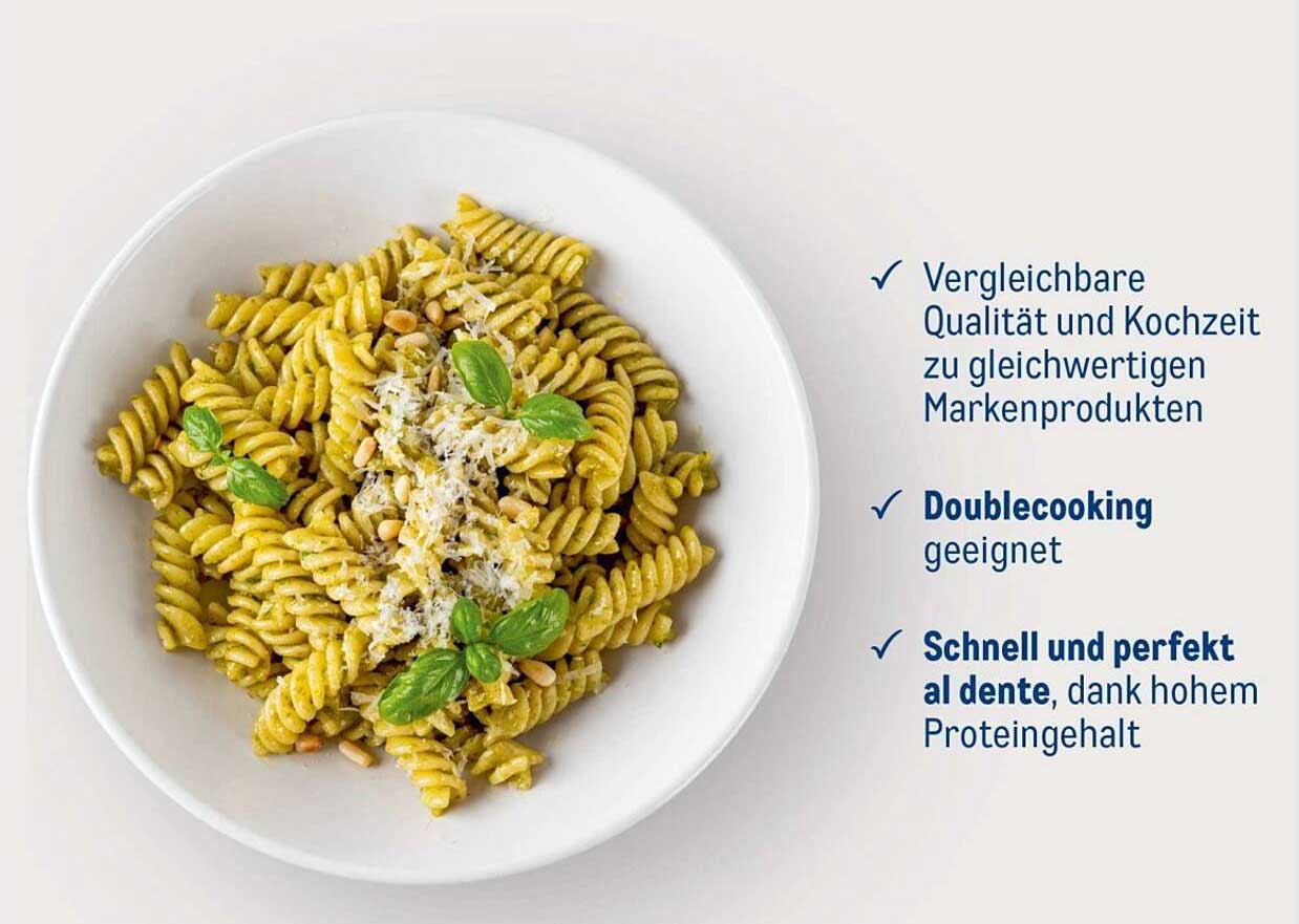 Pasta mit hohem Proteingehalt